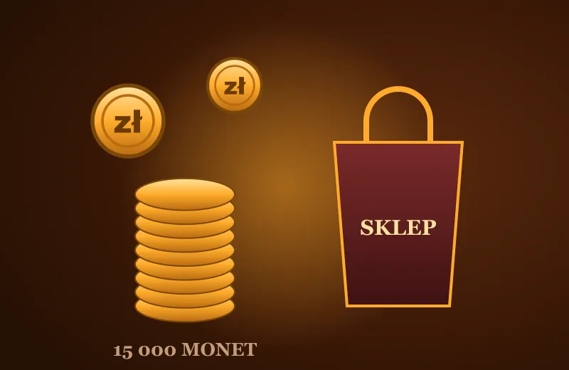Stos monet i torba sklepu – monety w casino Mafia